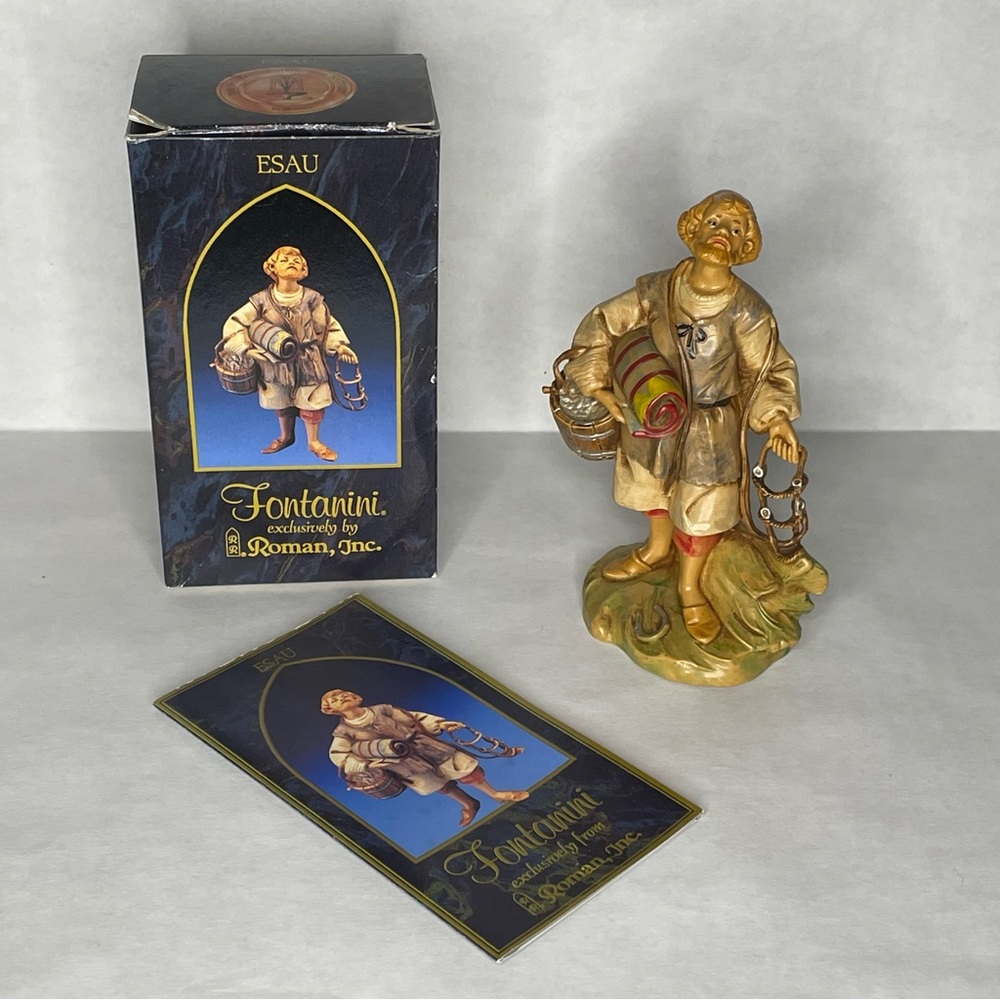 Vintage 1996 Fontanini Esau Stable Hand 5” Heirloom Nativity Figure